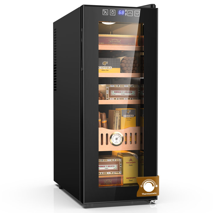 LINKEWODE 35L Electric Cigar Humidor with Cooling and Heating Function